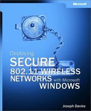 Cover of: Deploying Secure 802.11 Wireless Networks with Microsoft Windows by Joseph Davies