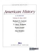 Cover of: American History: A Survey, Vol. 2 (7th Edition)