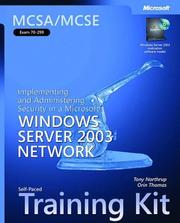 Cover of: MCSA/MCSE Self-Paced Training Kit (Exam 70-299): Implementing and Administering Security in a Microsoft Windows Server 2003 Network (Pro-Certification)