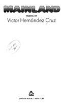 Cover of Mainland; poems