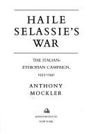 Cover of: Haile Salassie's War by Anthony Mockler
