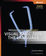 Cover of: Programming Microsoft  Visual Basic  2005: The Language (Pro Developer)