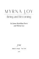 Cover of: Myrna Loy: being and becoming