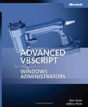 Cover of: Advanced VBScript for Microsoft  Windows  Administrators (Pro Other)