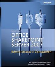 Cover of: Microsoft  Office SharePoint  Server 2007 Administrator's Companion