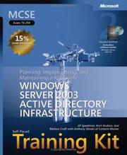 Cover of: MCSE Self-Paced Training Kit (Exam 70-294) by Jill Spealman, Kurt Hudson, Melissa Craft, Content Master
