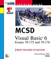 Cover of: McSd Visual Basic 6 Exams  by Howard Hawhee, Richard Hundhausen, Corby Jordan