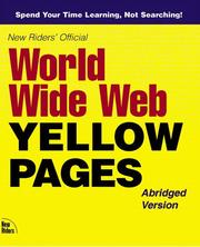 Cover of: New Rider's Official World Wide Web Yellow Pages (Que's Official Internet Yellow Pages) by 