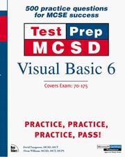 Cover of: Test Prep MCSD: Visual Basic 6 Exams : Covers Exams 70-175 & 70-176