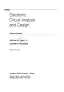 Cover of: Electronic Circuit Analysis and Design by William H. Hayt, G.W. Neudeck, W.H. Hayt Jr.