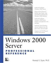 Cover of: Windows 2000 Server Professional Reference