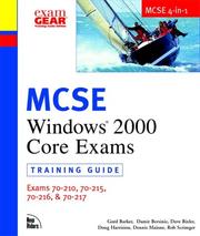 Cover of: MCSE Windows 2000 Core Exams (70-210, 70-215, 70-216, 70-217)
