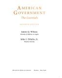 Cover of: American Government the Essentials by James Q. Wilson, John J. DiIulio, Jr
