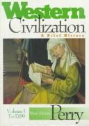 Cover of: Western Civilization: A Brief History : Volume I to 17.89