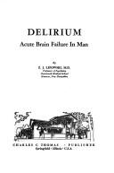 Cover of: Delirium by Z. J. Lipowski