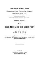 Cover of: Columbus and his discovery of America by Herbert Baxter Adams, Henry Wood, Herbert Baxter Adams