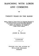 Ranching With Lords & Commons by John R. Craig