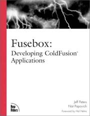 Cover of: Fusebox: Developing ColdFusion Applications