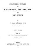 Cover of: Selected Essays on Language, Mythology & Religion.