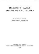 Cover of: Diderot's early philosophical works. by Denis Diderot