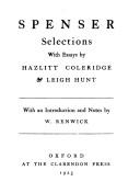 Cover of: Spenser by Edmund Spenser