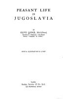 Cover of: Peasant Life in Yugoslavia