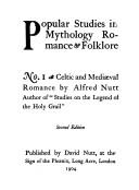 Cover of: The influence of Celtic upon mediaeval romance. by Alfred Trübner Nutt