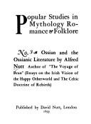 Cover of: Ossian and the Ossianic literature. by Alfred Trübner Nutt