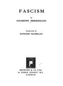 Fascism by Prezzolini, Giuseppe