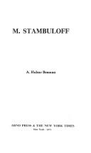 Cover of: M  Stambuloff by A. Hulme Beaman