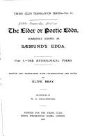 Cover of: The Elder or Poetic Edda.