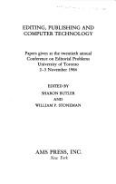 Cover of: Editing, publishing, and computer technology by Conference on Editorial Problems (20th 1984 University of Toronto)