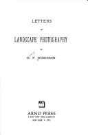 Cover of: Letters on Landscape Photography (The Literature of photography)