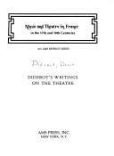 Cover of: Diderot's writings on the theatre by Denis Diderot
