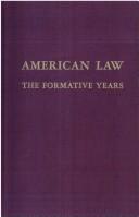 Cover of: Law Miscellanies: Containing an Introduction to the Study of Law (American law: the formative years)