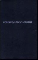 Cover of: Modern salesmanagement | J. George Frederick