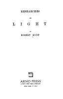 Cover of: Researches on light.