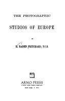 Cover of: photographic studios of Europe