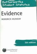 Cover of: Evidence (Butterworths Student Statutes)