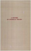 Cover of: history of chemical theory