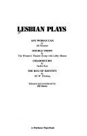 Cover of: Lesbian plays | 
