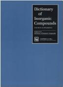 Cover of: Dictionary of Inorganic Compounds, Supplement 4 by Jane E. Macintyre
