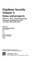 Cover of: Database security, volume X by IFIP TC11/WG 11.3 International Conference on Database Security (10th 1996 Como, Italy)