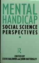 Cover of: Mental handicap: social science perspectives