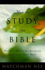 Cover of: How to Study the Bible by Watchman Nee