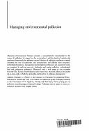 Cover of: Managing Environmental Pollution (Routledge Environmental Management Series))