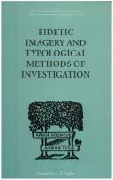 Cover of: Eidetic Imagery and Typological Methods of Investigation by E R JAENSCH