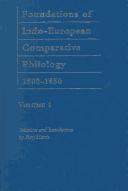 Cover of: Vergleichende Grammatik: Parts Four, Five, Six: Foundations of Indo-European Comparative Philology, 1800-1850, Volume Eleven (Logos Studies in Language and Linguistics)