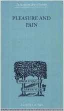 Cover of: Pleasure and pain