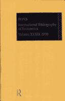 Cover of: International Bibliography of the Social Sciences: Economics 1990 (International Bibliography of Economics (Ibss: Economics))